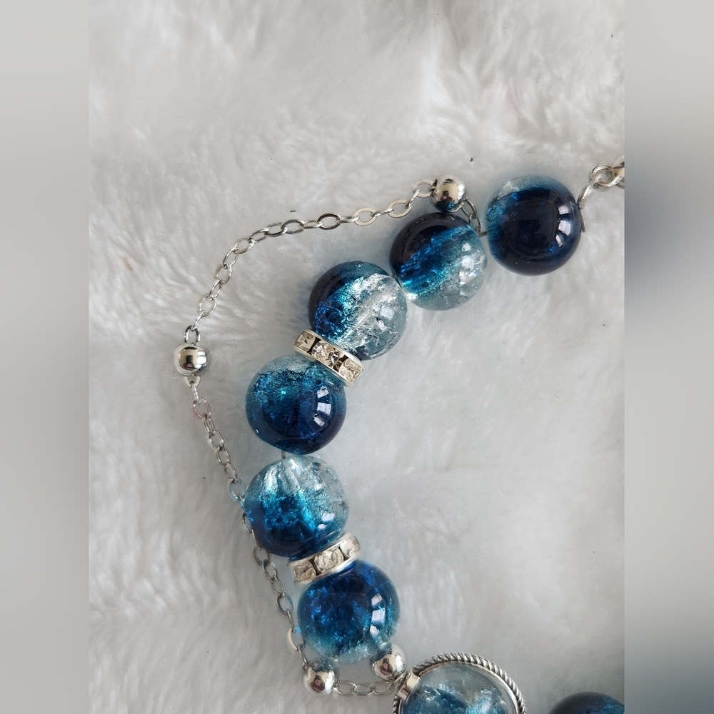 Blue Bead Starfish Adjustable Bracelet - Picture 4 of 6